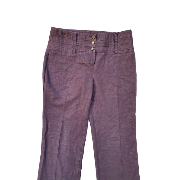 BCX Pants Women 5 Brown Mid Rise Bootcut Wide Leg Flare Trousers Y2K 2000s - Picture 2 of 6